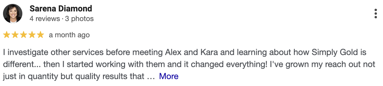 Review from Sarena Diamond